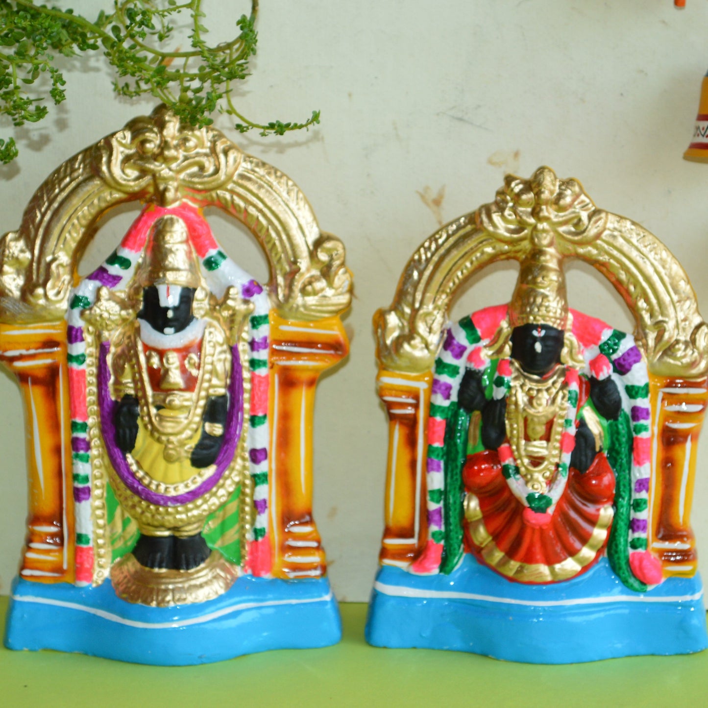 Perumal Thayar 2 Pcs Set Navaratri Traditional Golu Doll