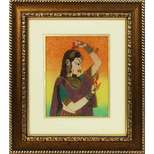 Gemstone Painting - Lady Adorning Herself