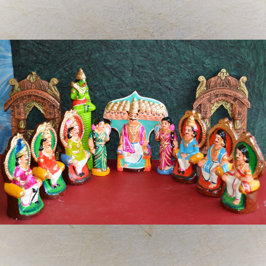 Ravana Darbar Set Navaratri Traditional Golu Doll