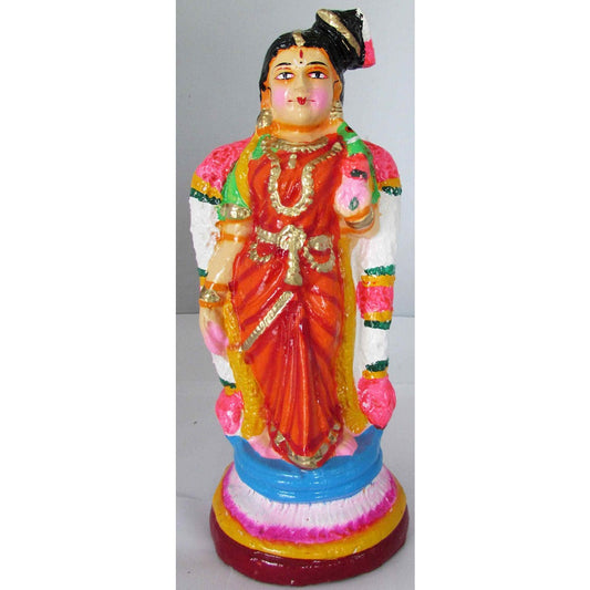 Navaratri Andal Golu Doll – Hand-Painted Clay Idol Of Goddess Kodhai Nachiyar