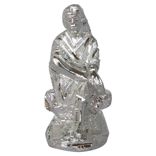 Silver-Toned Sai Baba Idol