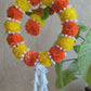 Floral Ring With Parrot - Red And Yellow