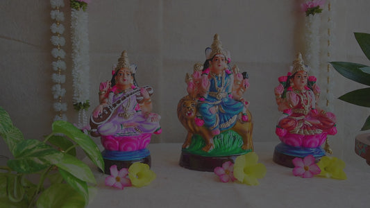 Navarathri Golu Dolls Durga Lakshmi Saraswathi Set