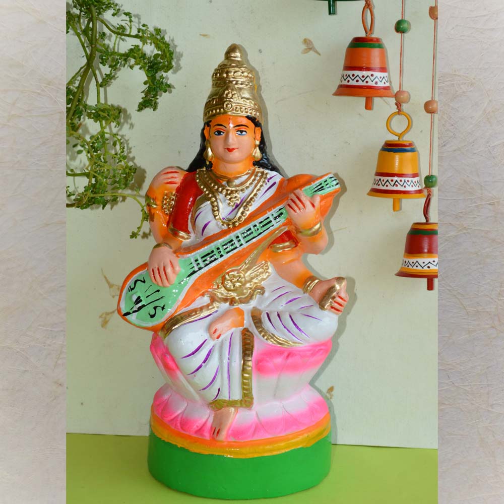 Navarathri Golu Doll Saraswathi 12"