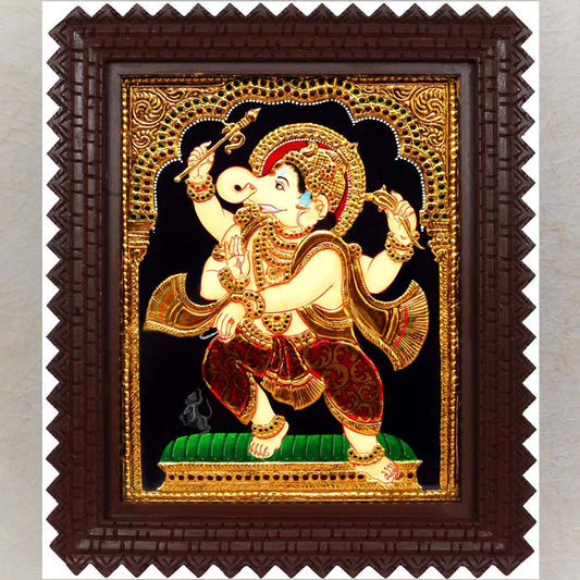 Tanjore Paintings 46 - Dancing Ganesh
