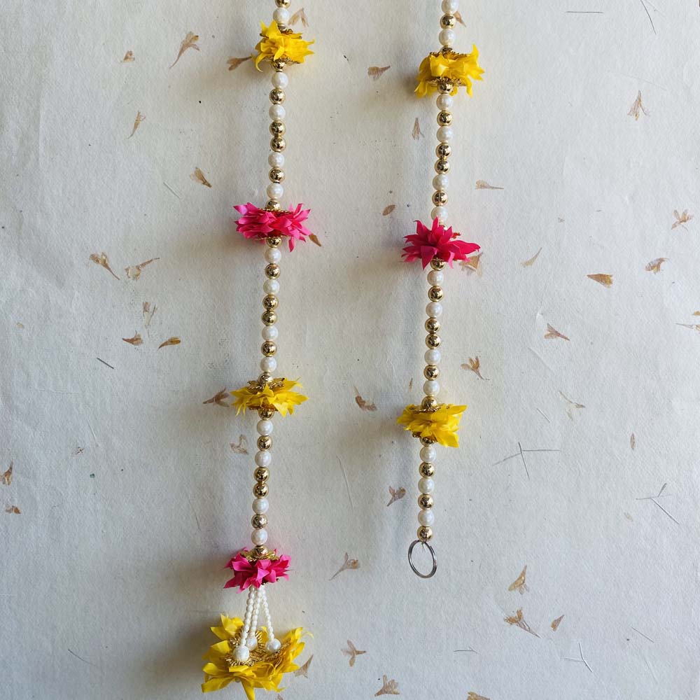 Hanging Thoranam Flower With Pearl( Single )