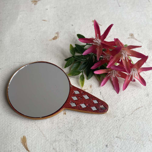 Fancy Round Mirror With Holder