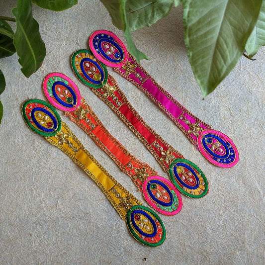 Handcrafted Yellow Peacock Feather Dupatta with intricate embroidery and embellishments, measuring 12 inches, ideal for temple decor.