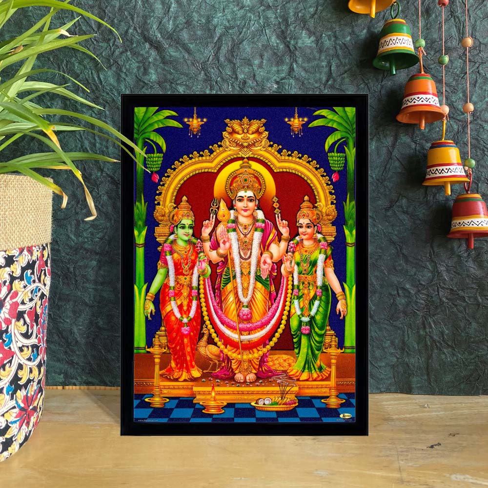 Murugan With Valli And Devayani (Small)