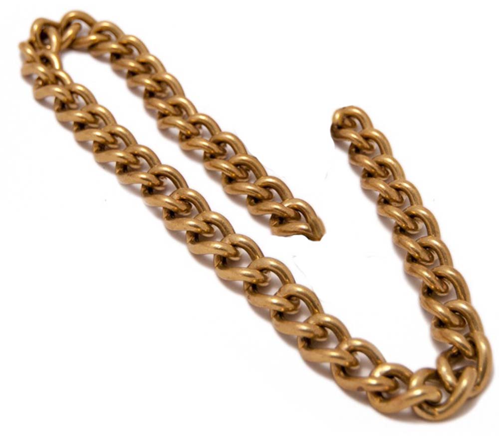 Eternal Brass Chain 1 Yard, polished brass links perfect for crafting and decoration.