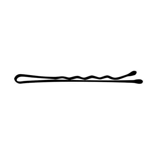 Set of 12 small black zigzag hairpins with a sleek design for secure and versatile hairstyling