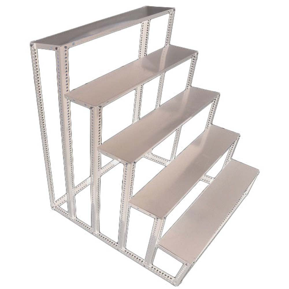 5-Step Navarathri Golu Stand made of durable metal for doll and festival displays.